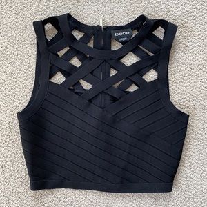 Bebe Courtney Cage Bandage Top